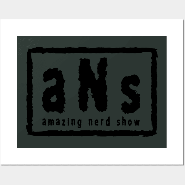 The Amazing Nerd Show ANS Black Logo T-Shirt Wall Art by The Amazing Nerd Show 